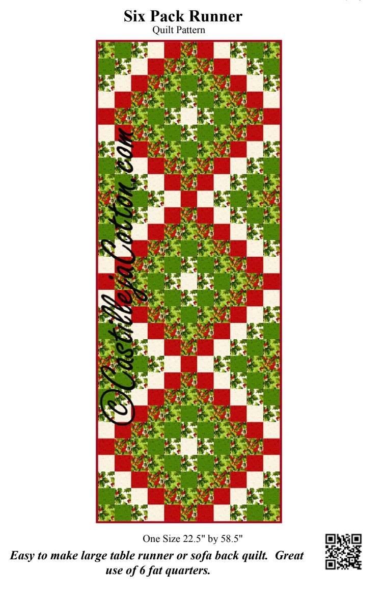 Six Pack Trip Runner Downloadable Pattern 3 Six Pack Trip Runner Downloadable Pattern