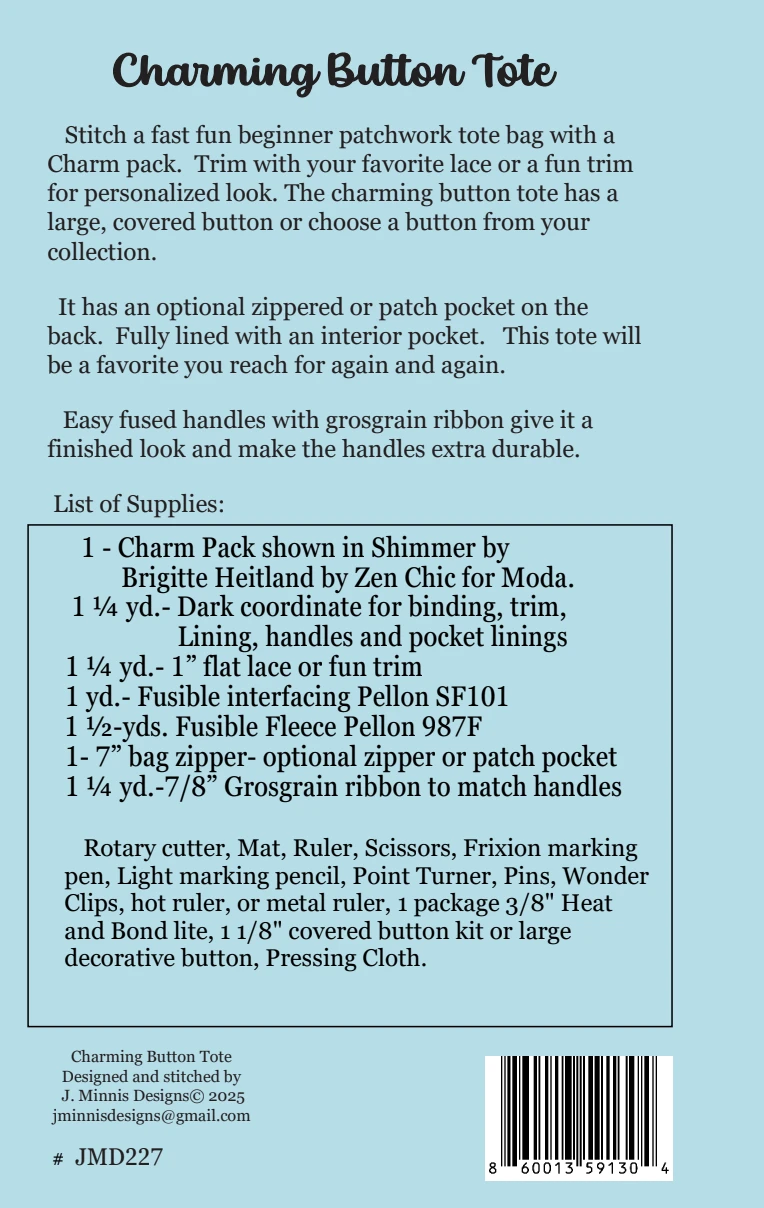 Charming Button Tote Downloadable Pattern 4 Charming Button Tote Downloadable Pattern - Image 2