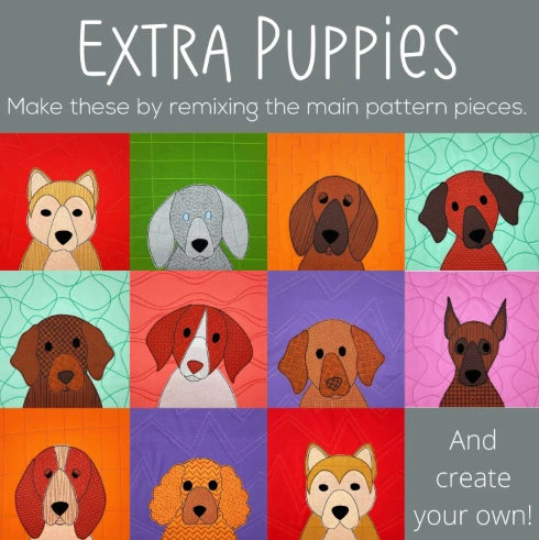 Playful Puppies Downloadable Pattern 4 Playful Puppies Downloadable Pattern - Image 2