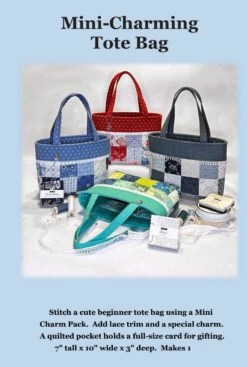 Mini Charming Tote Bag Downloadable Pattern