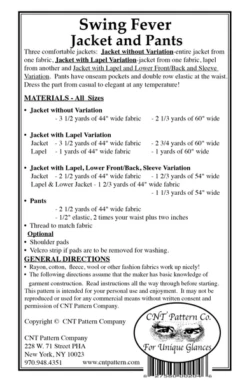 Swing Fever Jacket & Pants Pattern -Qbpn Swing Fever Back single grande 54d5d391 d3f5 4308 8b85 449a6a0a5028
