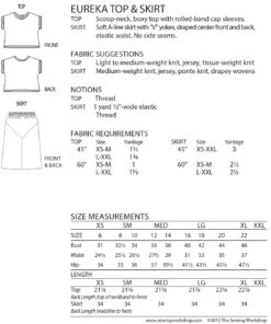 Eureka Top & Skirt Pattern 6 Eureka Top & Skirt Pattern -Qbpn TSWPP009 1