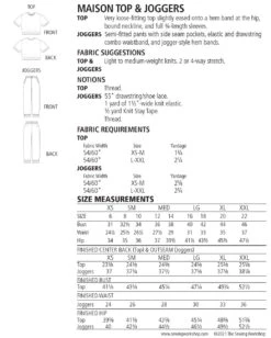 Maison Top & Joggers Pattern -Qbpn TSWPP075 1