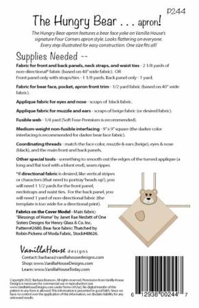 Hungry Bear Apron Pattern 4 Hungry Bear Apron Pattern - Image 2