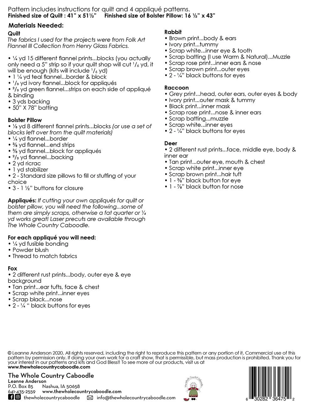 Woodland Flannel Friends 4 Woodland Flannel Friends - Image 2