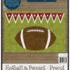 Football & Pennant Precut Fused Applique Pack -Qbpn WCCPRE FBPEN