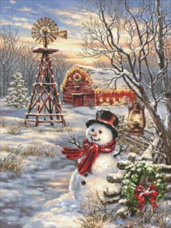 Winter Windmill Cross Stitch By Dona Gelsinger