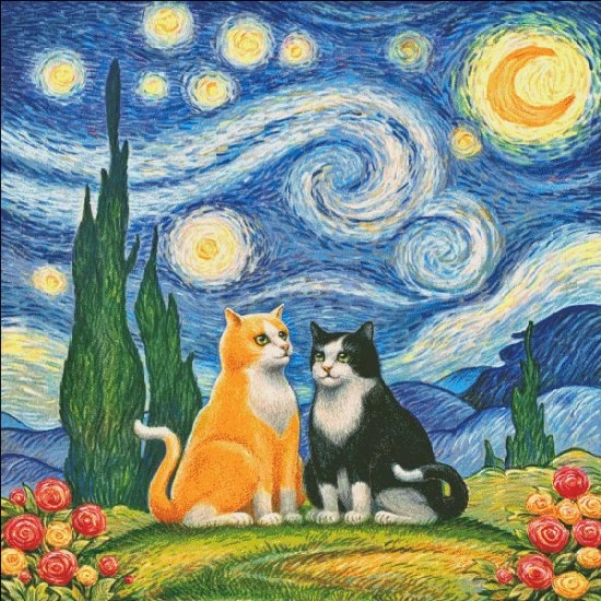 A Van Gogh Night Cross Stitch By Randal Spangler 4 A Van Gogh Night Cross Stitch By Randal Spangler - Image 2