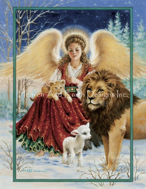 Beginner Angel Lion And Lamb Cross Stitch By Dona Gelsinger 4 Beginner Angel Lion And Lamb Cross Stitch By Dona Gelsinger - Image 2