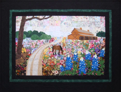 “Bluebonnet Horse Ranch” Watercolor Quilt Kit 3 “Bluebonnet Horse Ranch” Watercolor Quilt Kit