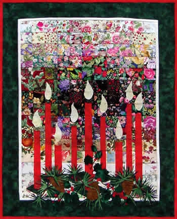 “Christmas Candlelight” Watercolor Quilt Kit 3 “Christmas Candlelight” Watercolor Quilt Kit