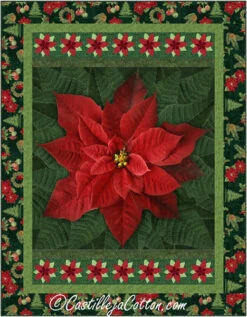 Holiday Poinsettia Red Quilt Pattern