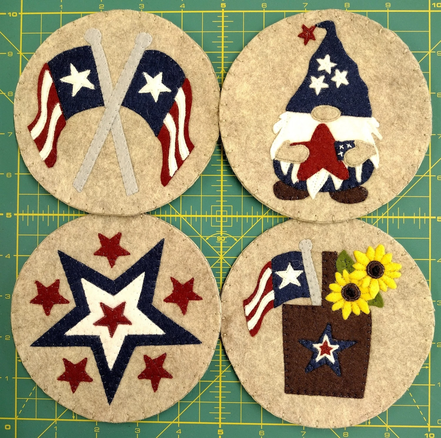 Patriotic Coasters Downloadable Pattern 3 Patriotic Coasters Downloadable Pattern