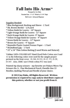 Fall Into His Arms Wall Hanging -Qbpn fall2