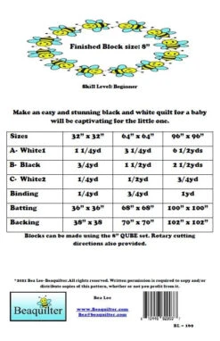 Full Moon Downloadable Pattern -Qbpn full moon cover back