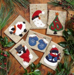 Gift Bag Ornaments Downloadable Pattern