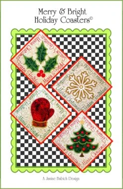 Merry & Bright Holiday Coasters Downloadable Pattern