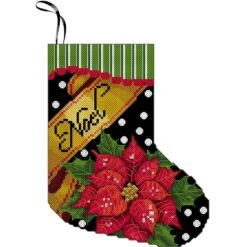 Noel Mini Stocking Ornament Cross Stitch Kit