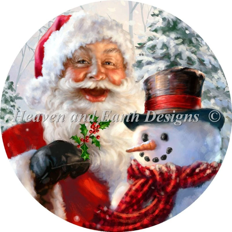 Ornament Santa And Frosty Cross Stitch By Dona Gelsinger 4 Ornament Santa And Frosty Cross Stitch By Dona Gelsinger - Image 2