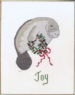 The Christmas Manatee Cross Stitch Pattern