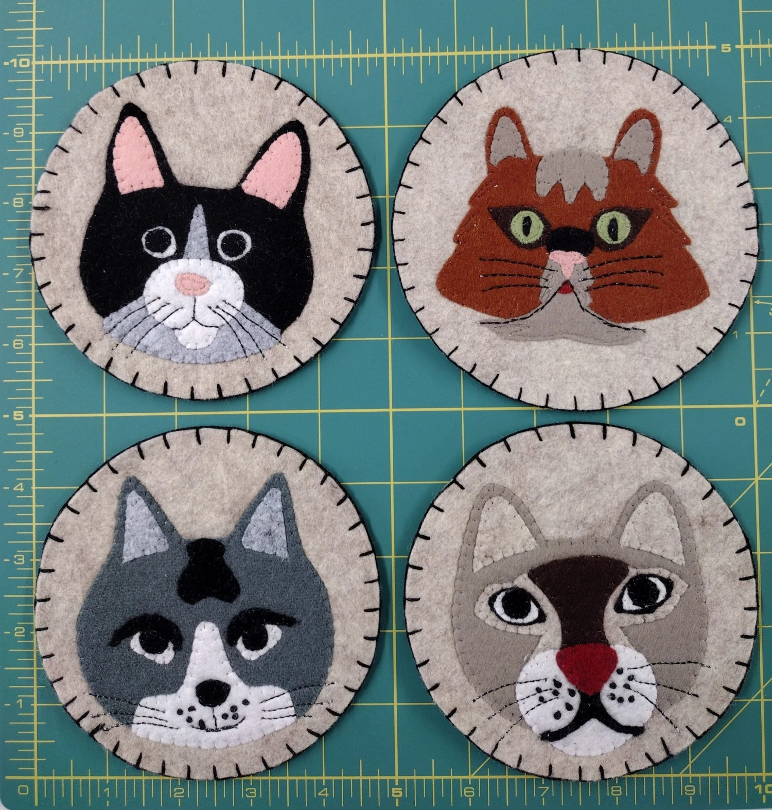 Cat Coasters Downloadable Pattern 3 Cat Coasters Downloadable Pattern