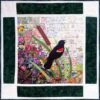 “Rachel’s Bird Garden” Block #10: Red-winged Blackbird -Qbpn rbg redwinged blackbird