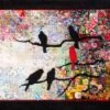“Red Bird” Watercolor Quilt Kit -Qbpn red bird