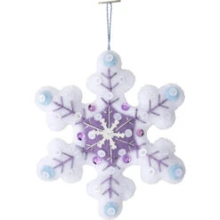 Winter Wonderland Felt Ornaments Applique Kit -Qbpn snowflake2 tinified