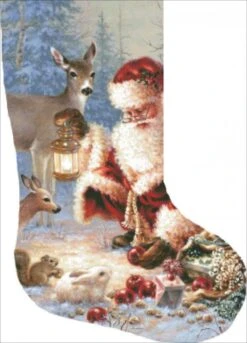 Stocking Abundance Of Joy Max Colors Cross Stitch By Dona Gelsinger