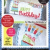 Happy Birthday Bench Pillow - Machine Embroidery CD -Qbpn web frontcover kd530 happybirthday benchpillow 20160523223028